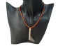 Preview: Halskette, Hergestellt aus Maserbirke, Rentierhorn, Kette aus gedrehtem Rentierleder.