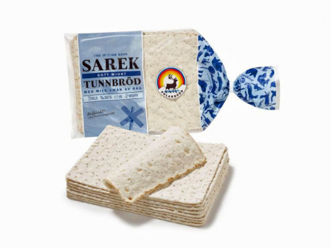 Polarbröd Tunnbröd Sarek Fladenbrot 375g, echtes weiches Tunnbröd aus dem schwedischen Norden  wird mit allen erdenklichen Leckereien belegt, gerollt und dann in Scheiben geschnitten (das richtige Brot zum Surströmming).