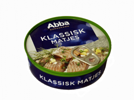 ABBA, Klassisk Matjes 215g, Matjes pur: so soll er sein, so schmeckt er, mit ein paar Gewürzen und Dill.