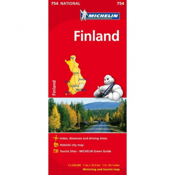 Finland Michelin 754 karta : 1:1,25milj, Karte, Praktisk karta för att planera din resa genom ett land eller till en lokal destination.