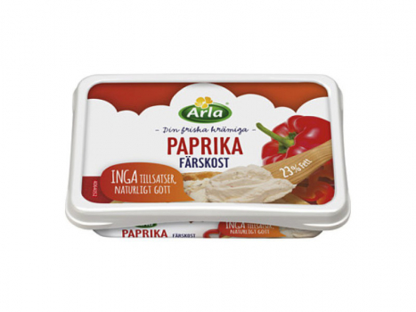 Arla® Färskost Röd Paprika 150g, Ein cremiger und streichfähiger Frischkäse mit frischem Paprika-Geschmack.
