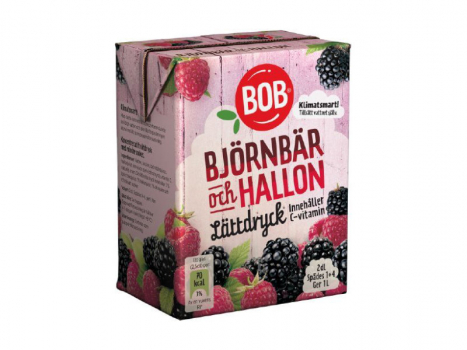 BOB Lättdryck Björnbär & Hallon, 200ml, BOB Lättdryck ist ein gesunder, leichter Obst & Beerendrink als Konzentrat.