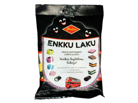 Halva Enkku Laku, 21 x 240g, Halva Enkku Laku ist wegen der bunten, farbenfrohen Mischung auch als "Englisches Lakritz" bekannt.