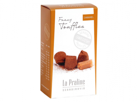 La Praline Konfekt Karamell, 20 x 100g, La Praline Konfekt Karamell kommt aus Schweden und ist ein feines Konfekt mit kleinen Karamellstückchen und einem vollmundigen Karamellgeschmack.