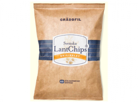 LantChips Crisps Gräddfil, 200g, In Sonnenblumenöl ausgebackene Kartoffelchips mit köstlichem Sauerrahmgeschmack.