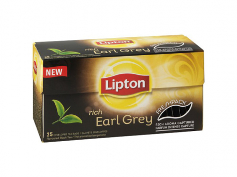 Lipton Rich Earl Grey, 25-Pack, Lipton Schwarzer Tee Rich Earl Grey ist ein reicher schwarzer Tee, der mit Bergamotte aromatisiert ist.