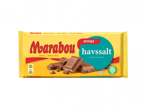 Marabou Havssalt, 18x185g, Marabou Havsalt ist eine zartschmelzende Vollmilch-Schokolade mit einer angenehmen Salznote.