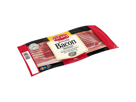 Scan Bacon skivat 140g, Bacon in Scheiben, von Scan.