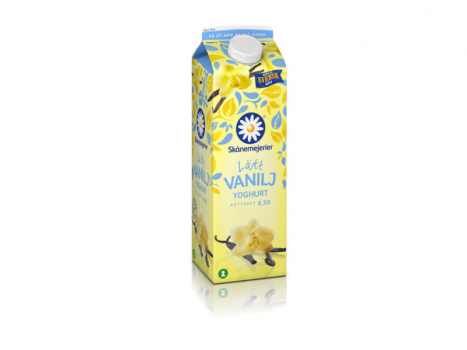 Skånemejerier Lätt Vaniljyoghurt 0,5%, 1000ml, Skånemejerier's Light Vanilla Yoghurt ist ein milder Qualitätsjoghurt mit einem guten und runden Vanillegeschmack.