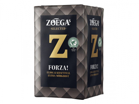 Zoegas Forza 450g, Forza, ist eine Mischung aus Santos Kaffee aus Brasilien und handverlesenen arabischen Bohnen.