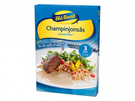 Blå Band Champinjonsås 3x2dl, Blå Band klassische Saucen hilft Ihnen, dass das Abendessen schnell und einfach zu einem Erfolg wird.