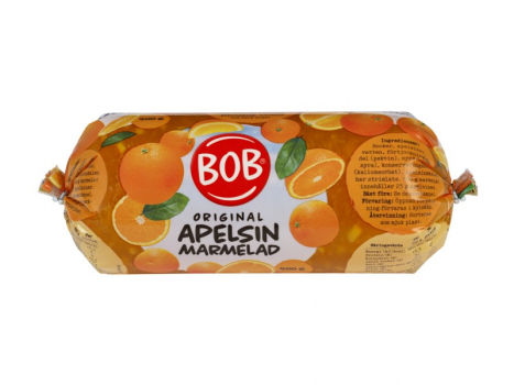 BOB Apelsinmarmelad, refill, 500g, 55g Zucker auf 100g Marmelade.