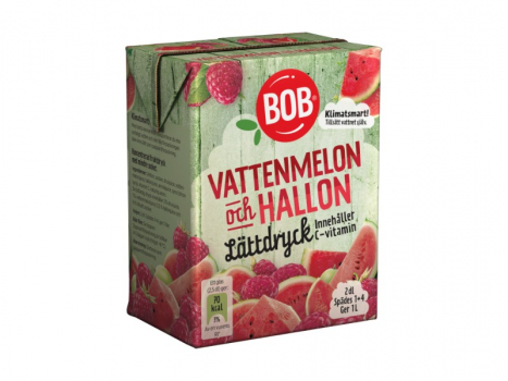 BOB Lättdryck Vattenmelon & Hallon, 200ml, BOB Lättdryck ist ein gesunder, leichter Obst & Beerendrink als Konzentrat.
