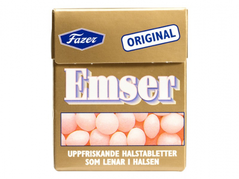 Fazer Emser, 25g, Emser ist ein schwedischer Klassiker seit Ende 1933 in jetzt veränderter Verpackung.