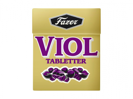 Fazer Viol, 26g, Weiche Weingummi Bonbons, die wie eine violette Blume schmecken.