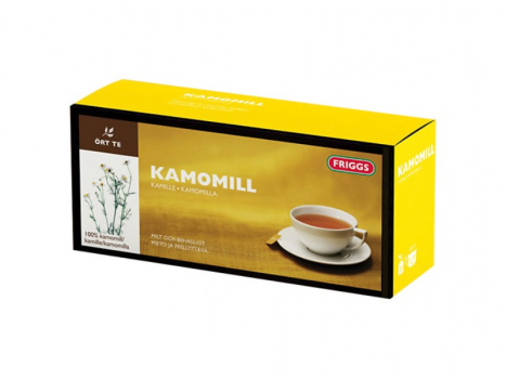 Friggs Örtte - Kamomill, 38g, Friggs Kamillentee enthält 100% Kamillenblüten.