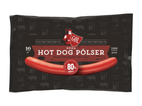 Gol Pölser Röd Hot Dog Pölser 625g