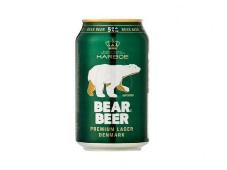 Harboe Bear Beer Premium Lager 5,0% 24x330ml, Ein Lagerbier von höchster Qualität.