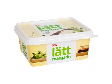 ICA Lättmargarin, 600 g, Leichte Margarine, 40%.