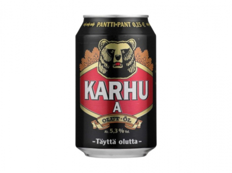 Karhu A 5,3% 24x330ml, Eine erhabenes Bier, mit einer vollen Stammwürze und dem Aroma von Hopfen und Malz.