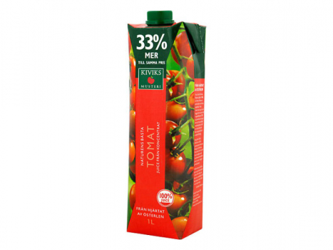 Kiviks Tomatjuice, 1000ml, Diese Tomatensaft haben einen frischen, leicht herben Geschmack.