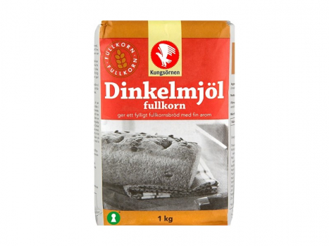 Kungsörnen Dinkelmjöl Fullkorn 1000g, Dinkel ist eine mehrere tausend Jahre alte Weizensorte, die in Europa, seit der Steinzeit angebaut wird.