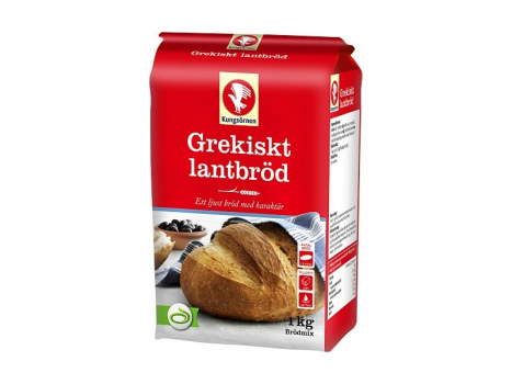 Kungsörnen Grekiskt Lantbröd 1000g, Backmischung für ein leckeres, griechisches Landbrot.
