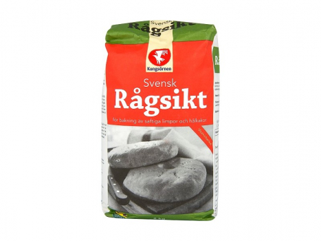 Kungsoernen Ragsikt 2000g, Schwedisches Roggenmehl - eine Mischung aus Roggenmehl (40%) und Weizenmehl (60%).