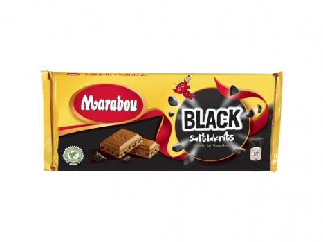Marabou Black Saltlakrits, 100g, Marabou Black Salt Lakritz ist eine wunderbare Mischung zwischen süß und salzig.