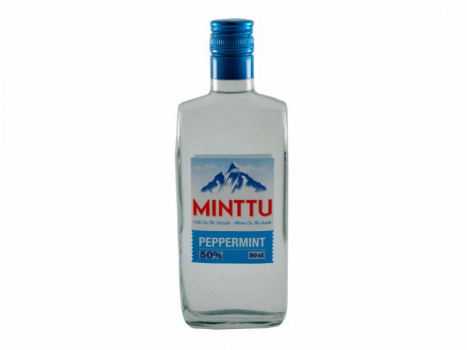 Minttu Pfefferminz 50% 500ml, Minttu war der erste reine Pfefferminzschnaps der Welt. Der Geschmack ist minzig-süß.