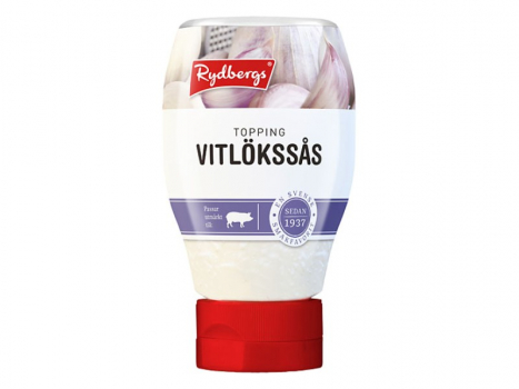 Rydbergs Vitlök Kall Sås 250ml, Knoblauch-Dressing mit einem frischen und natürlichen Knoblauchgeschmack.