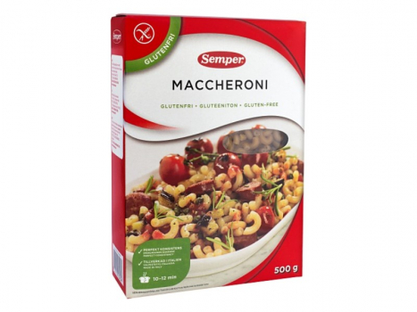 Semper Maccheroni 500g, Semper Maccheroni sind frei von Gluten und somit auch für besondere Ernährungszwecke geeignet.