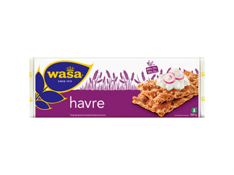 Wasa Havre, ca. 560g, Wasa Havre ist natürlich mit Vollkornmehl vom Hafer gebacken.