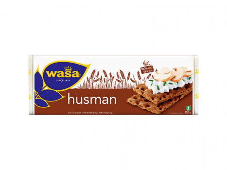 Wasa Husman, ca. 520g, Husmann war ein revolutionärer Knäckebrottyp, als es im Jahr 1933 auf den Markt kam.