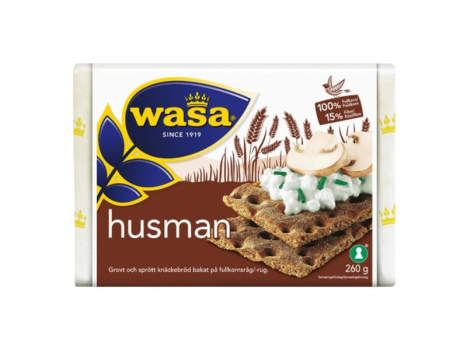 Wasa Husman, ca. 260g, Husmann war ein revolutionärer Knäckebrottyp, als es im Jahr 1933 auf den Markt kam.
