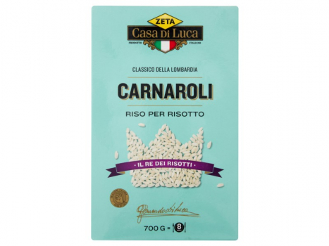 Zeta Casa Di Luca Carnaroliris 700g, Carnaroliriset wird als der beste Risotto-Reis bezeichnet.