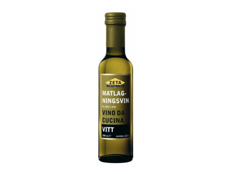 Zeta, Matlagningsvin Vitt 250ml, Eine sehr würziger Kochwein, der als Ersatz für Wein in der Küche verwendet werden kann.