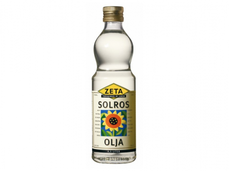 Zeta Solrosolja 500ml, Sonnenblumenöl hat einen neutralen, weichen Charakter, der keine Auswirkungen auf den Geschmack der anderen Zutaten hat.