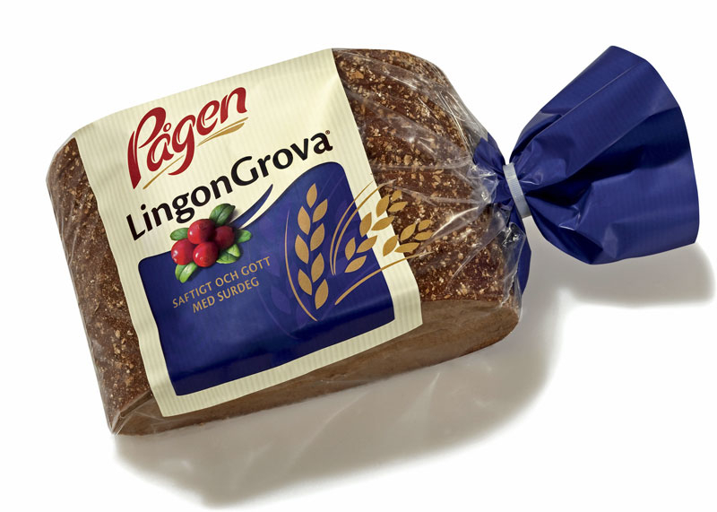 Pågen LingonGrova 500g, saftiges, weiches Brot, mit Sirup gesüßt und mit 1,5% Preiselbeeren.