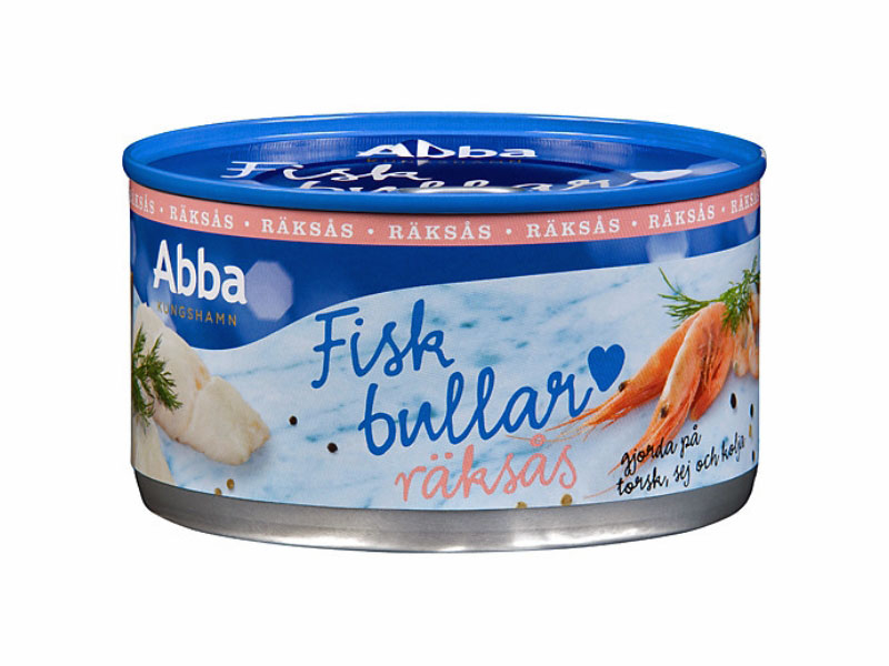 ABBA, Fiskbullar Räksas 375g, mit Krabbenfleisch in der Sauce, schmackhaft in Nudeln, Kartoffeln oder Salat  gehören in Schweden unverzichtbar in die Julsoppa.