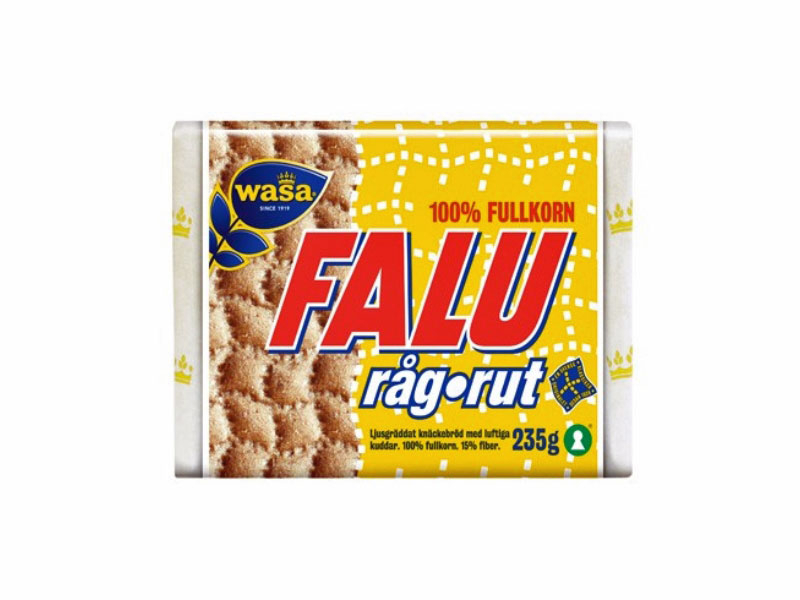Wasa Falu rag rut 235g, leicht und luftig gebackenes Knäckebrot, bestehend aus 100% Roggenvollkornmehl.