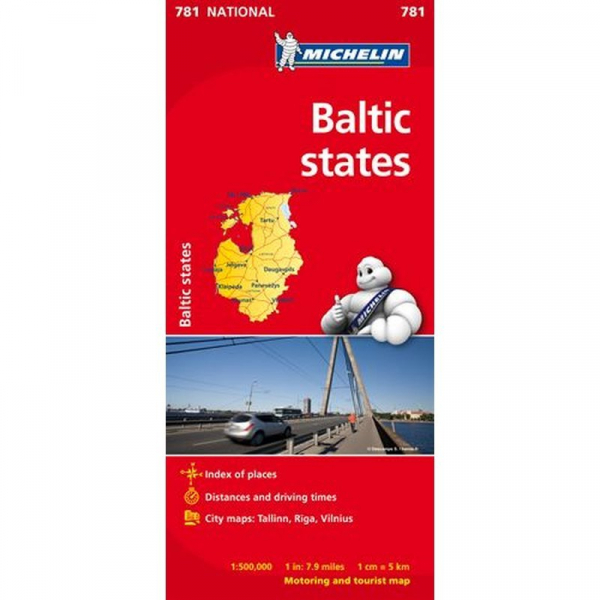 Baltikum Michelin 781 karta : 1:500000, Karte, Praktisk karta för att planera din resa genom ett land eller till en lokal destination.