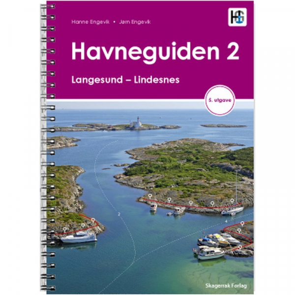 Havneguiden 2 Langesund - Lindesnes, 5. utgave, Buch, Havneguiden 2 beskriver ca. 360 havner. I noen tilfeller omtales mer enn én havn på samme oppslag.