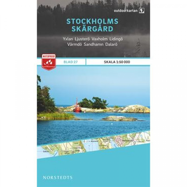 Outdoorkartan Stockholms skärgård: Blad 27 skala 1:50000,  Outdoorkartan är en ny serie topografiska friluftskartor med ett täckningsområde anpassat till vandringsleder i fjällen och populära friluftsområden för t.ex.