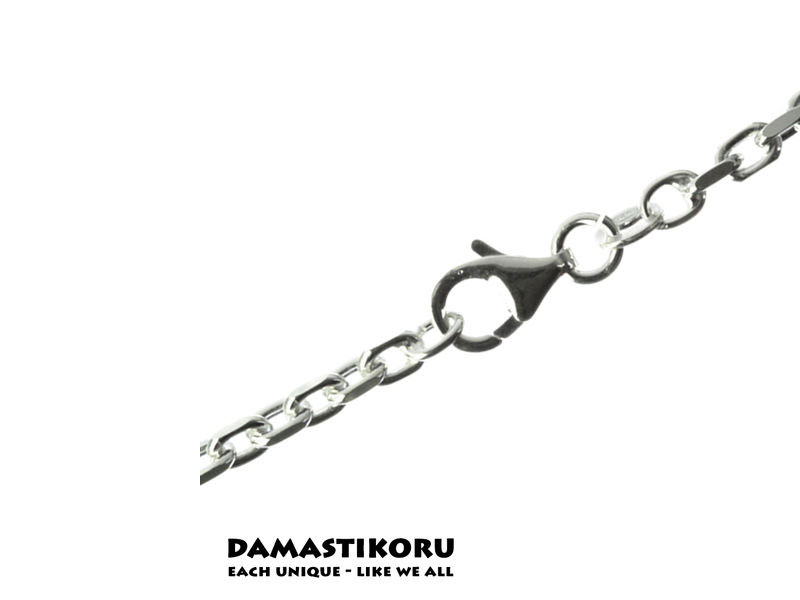 Damastikoru Ankerkette, Breite 4,0 mm, geeignet für mittelgroße und große Anhänger.