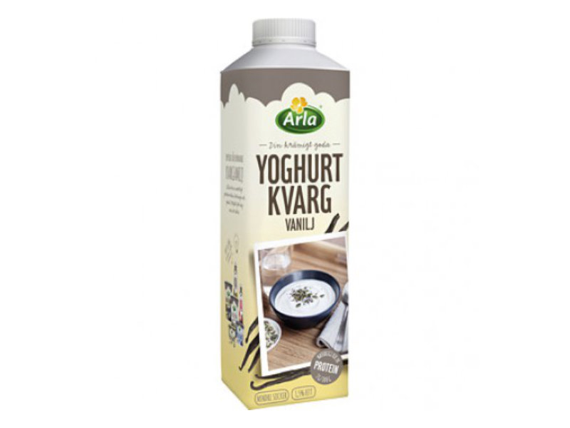 Arla® Yoghurt Kvarg Vanilj, 1000g, Ein guter und cremiger Joghurtquark mit einem natürlich hohen Proteingehalt.