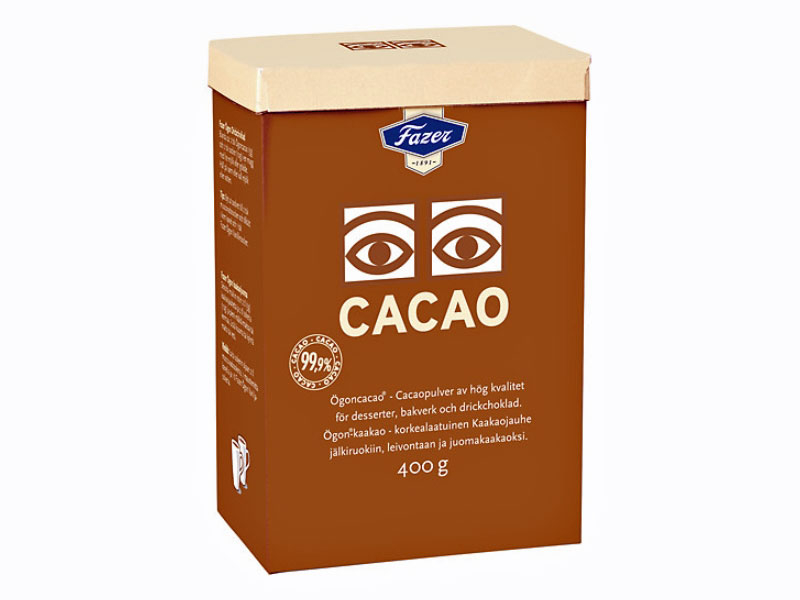 Fazer Ögon Cacao 400g, Fazer Cacao ist das Herz der Schokoladenspezialitäten.