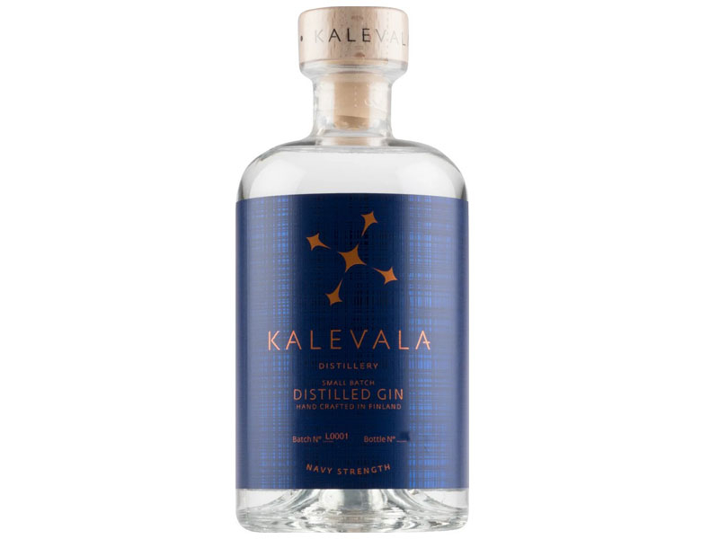 Kalevala Gin Navy Strength 500ml, Der Blue Label Gin ist ein zeitgemäßer Ansatz auf klassischer Basis.