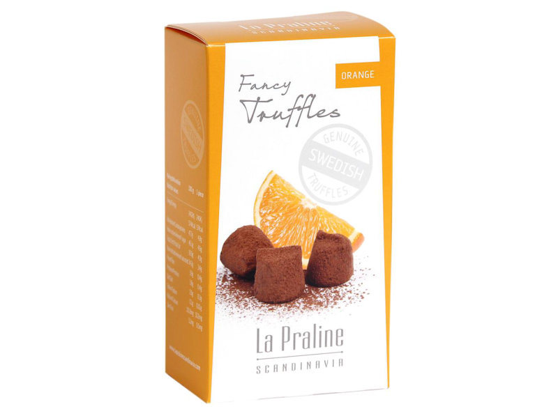 La Praline Konfekt Orange, 20 x 100g, La Praline Konfekt mit Orange kommt aus Schweden und ist ein feines Konfekt mit Orangenstückchen verfeinert.