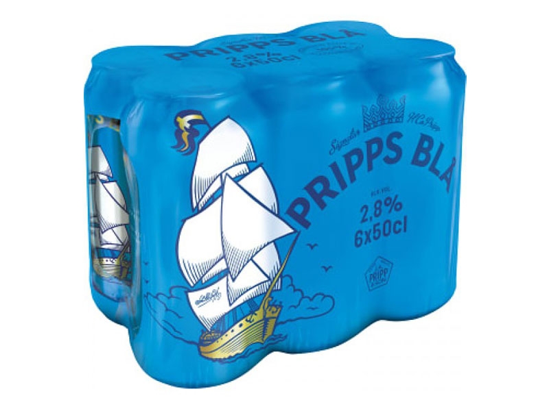Pripps Blå 2,8% 6x500ml, Pripps Blå wird aus natürlichen Zutaten und nach alten Brautraditionen die auf das Jahr 1828 zurück gehen gebraut.